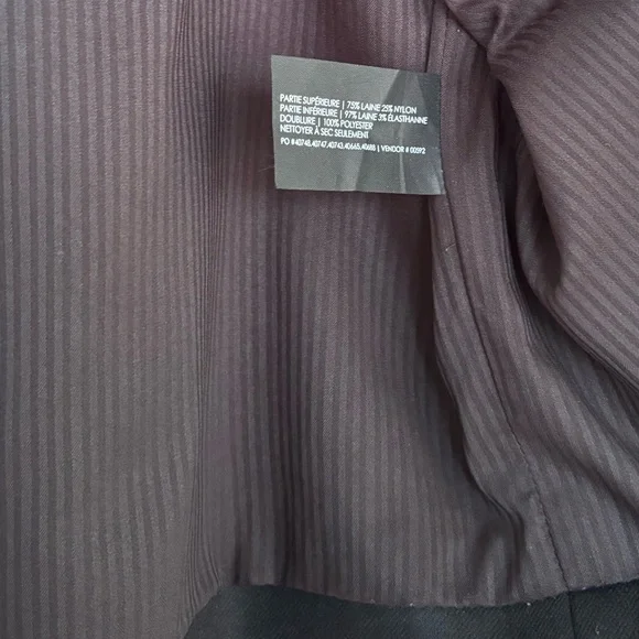 Club Monaco Black Cropped Shimmer Wool Jacket Size 8 Medium - Picture 3 of 6